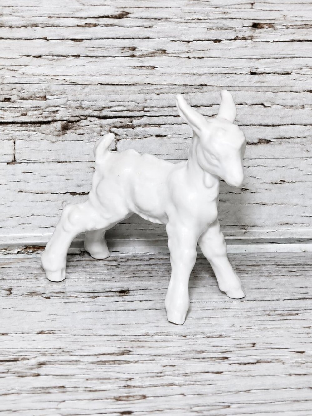 Vintage Wallendorf 1764 White Porcelain Baby Goat Figurine Germany 4.25"